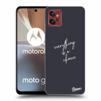 Picasee silikonový černý obal pro Motorola Moto G32 - Everything is a choice