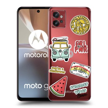 Picasee silikonový průhledný obal pro Motorola Moto G32 - Summer