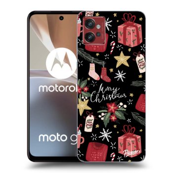 Picasee silikonový černý obal pro Motorola Moto G32 - Christmas