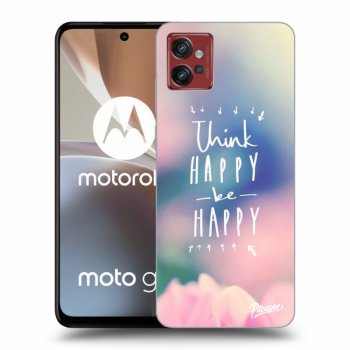 Picasee silikonový černý obal pro Motorola Moto G32 - Think happy be happy