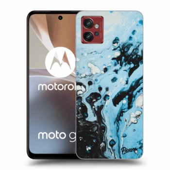Picasee silikonový černý obal pro Motorola Moto G32 - Organic blue