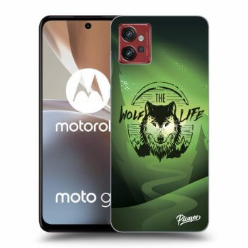 Picasee silikonový černý obal pro Motorola Moto G32 - Wolf life