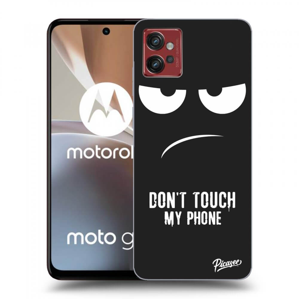 Picasee silikonový černý obal pro Motorola Moto G32 - Don't Touch My Phone