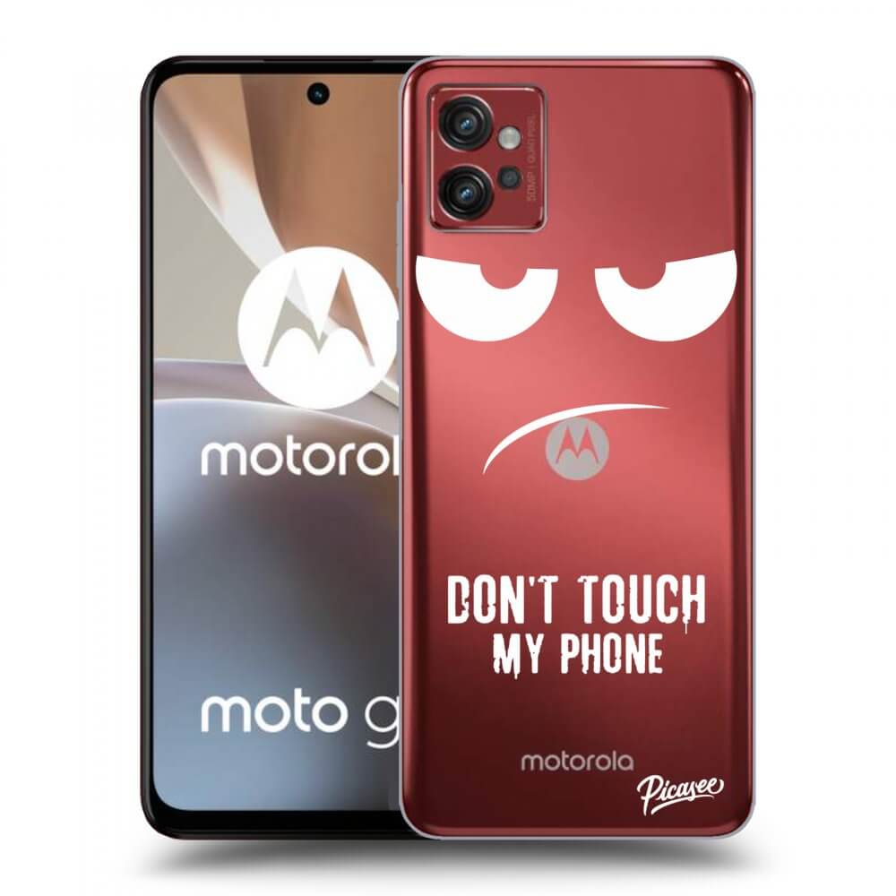 Picasee silikonový průhledný obal pro Motorola Moto G32 - Don't Touch My Phone