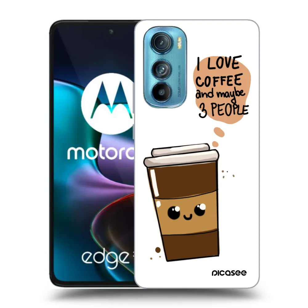 Picasee silikonový průhledný obal pro Motorola Edge 30 - Cute coffee