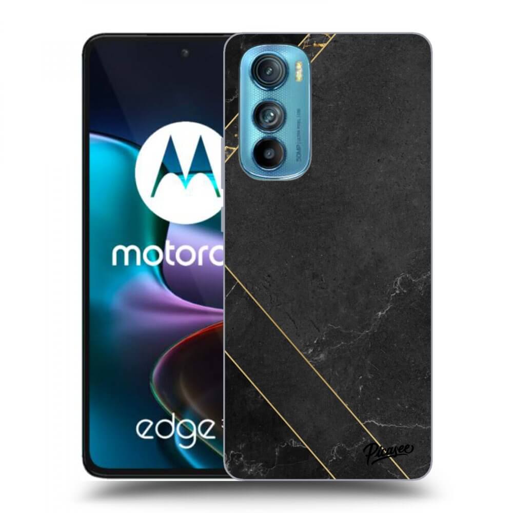 Silikonový černý Obal Pro Motorola Edge 30 - Black Tile