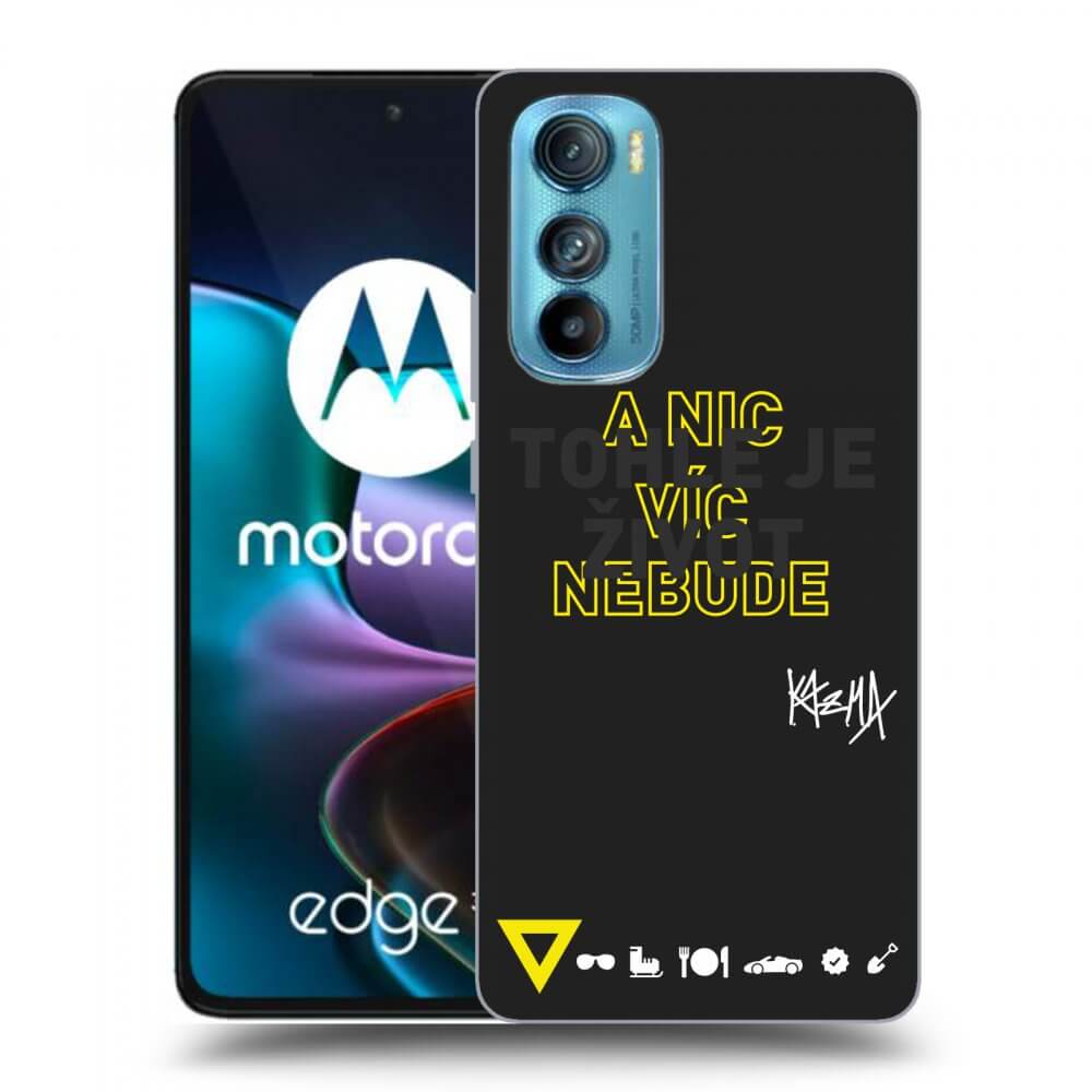 Picasee silikonový černý obal pro Motorola Edge 30 - Kazma - TOHLE JE ŽIVOT A NIC VÍC NEBUDE