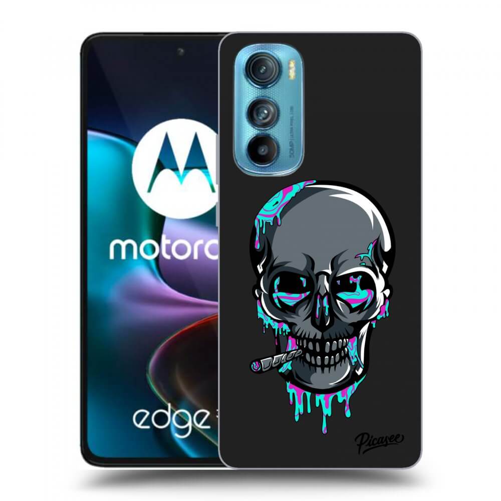 Picasee silikonový černý obal pro Motorola Edge 30 - EARTH - Lebka 3.0