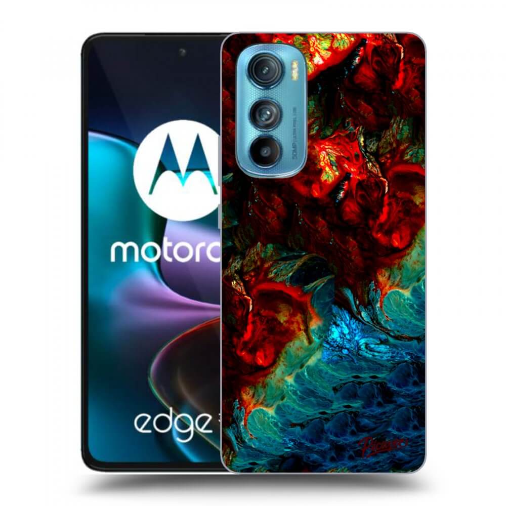Picasee silikonový černý obal pro Motorola Edge 30 - Universe