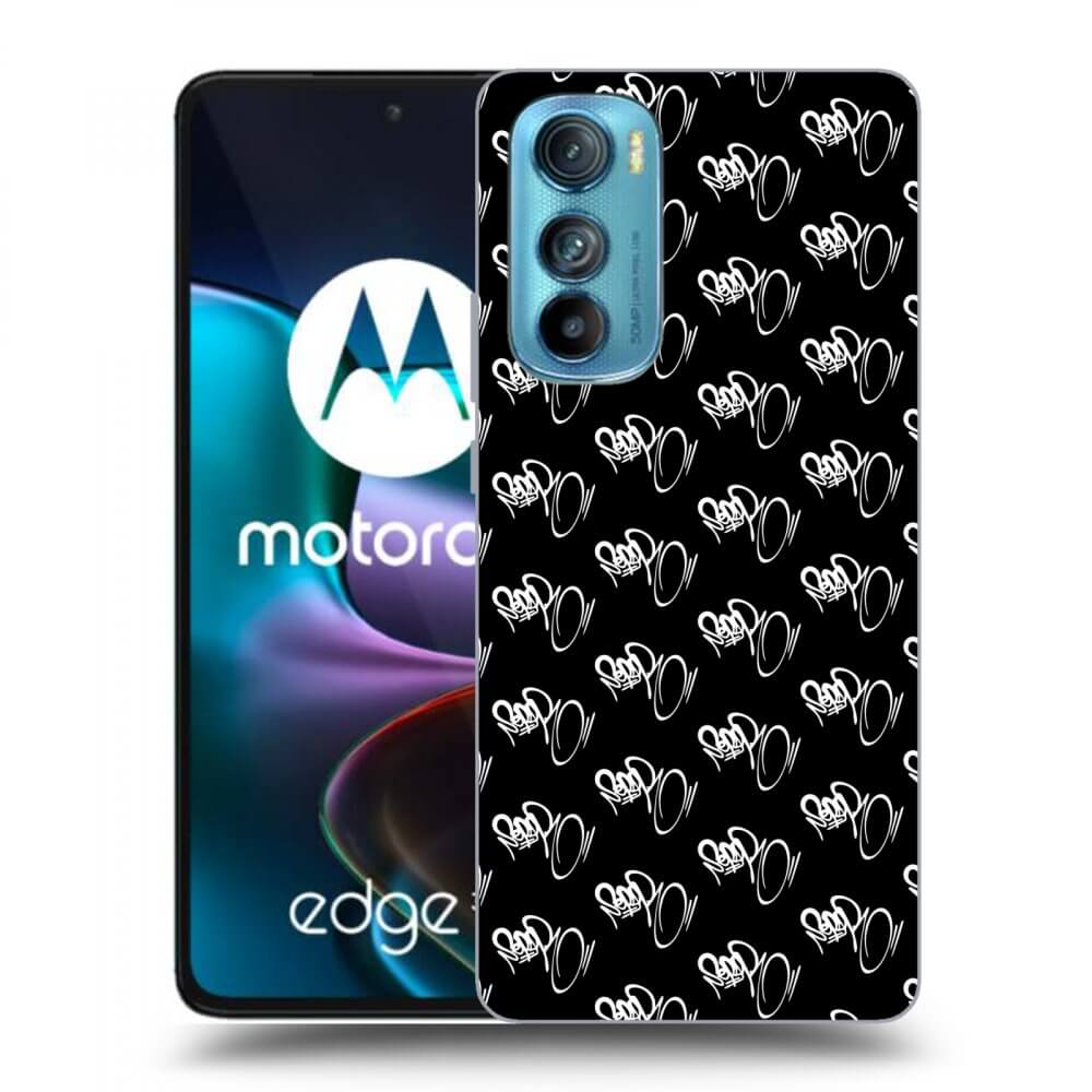 Picasee silikonový černý obal pro Motorola Edge 30 - Separ - White On Black