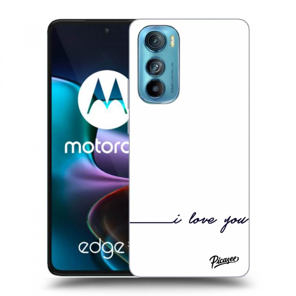 Picasee silikonový průhledný obal pro Motorola Edge 30 - I love you