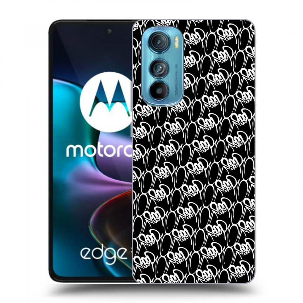 Picasee silikonový černý obal pro Motorola Edge 30 - Separ - White On Black 2