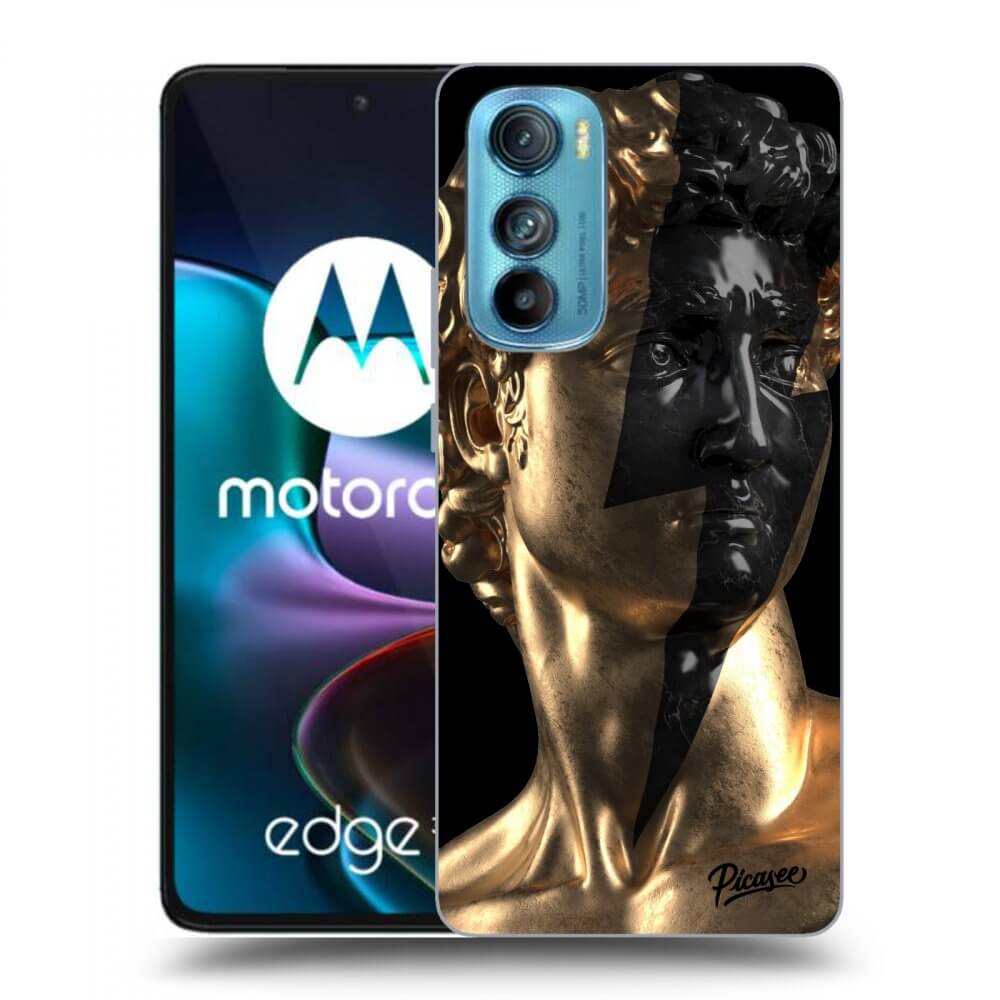 Picasee silikonový černý obal pro Motorola Edge 30 - Wildfire - Gold