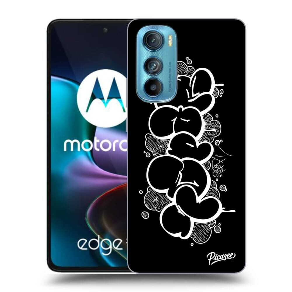 Picasee silikonový černý obal pro Motorola Edge 30 - Throw UP