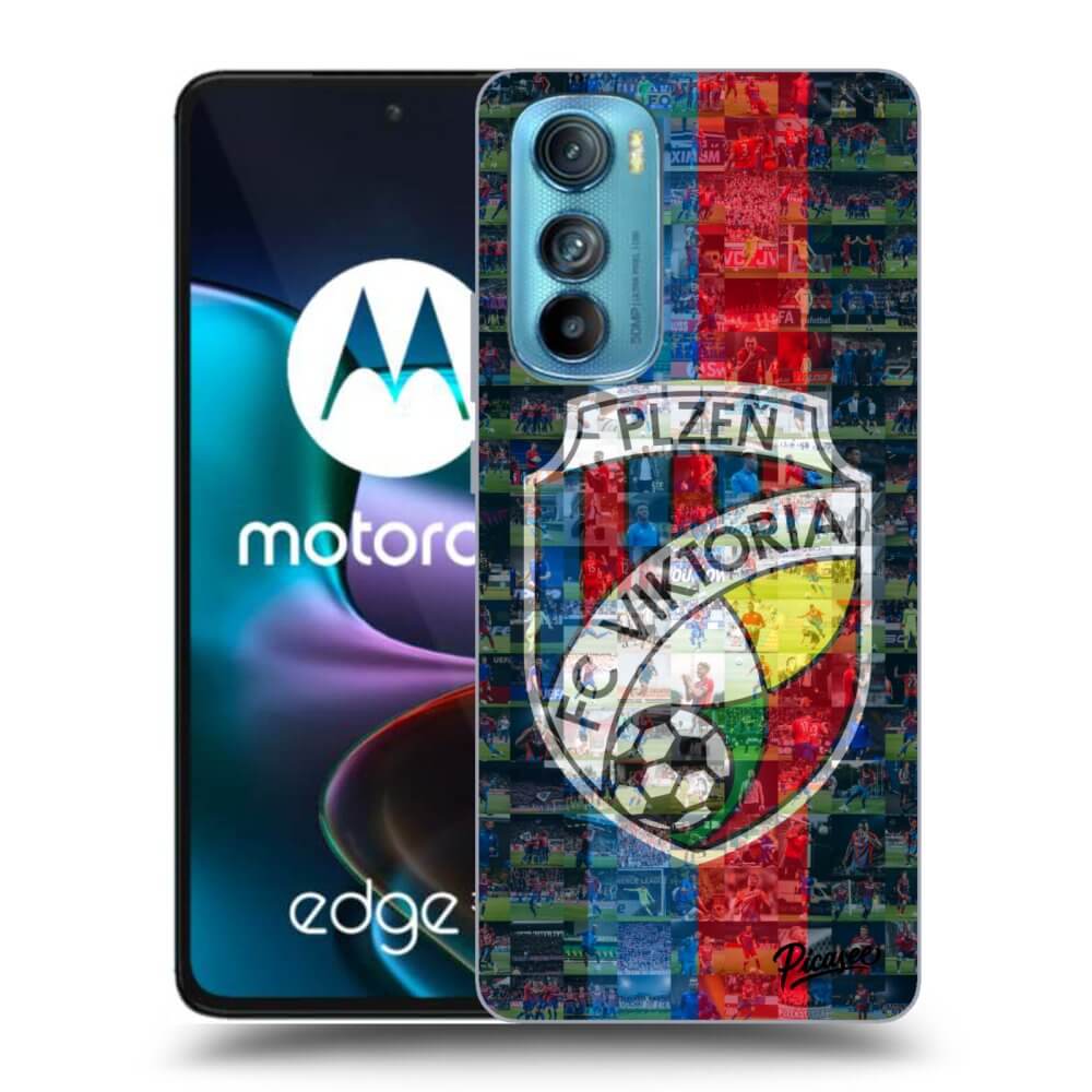 Picasee silikonový černý obal pro Motorola Edge 30 - FC Viktoria Plzeň A