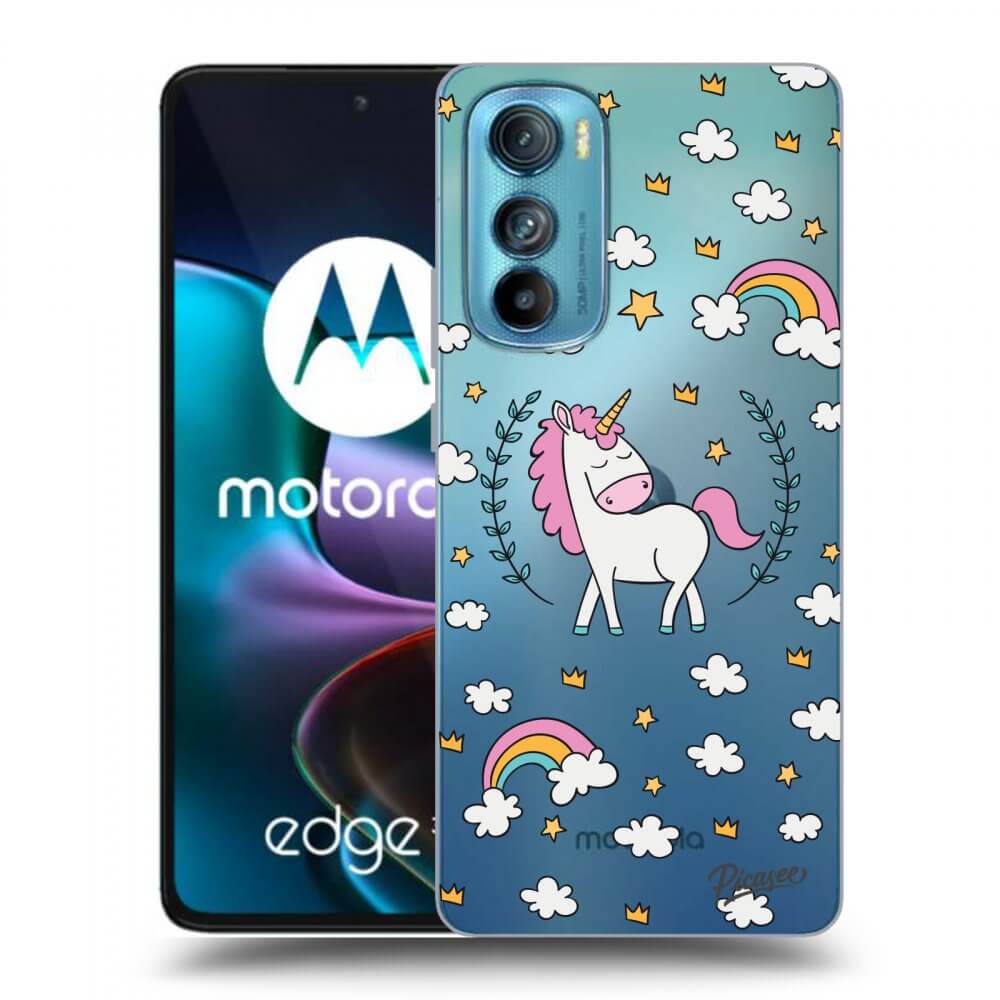 Picasee silikonový průhledný obal pro Motorola Edge 30 - Unicorn star heaven