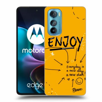 Picasee silikonový černý obal pro Motorola Edge 30 - Enjoy