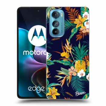 Picasee silikonový černý obal pro Motorola Edge 30 - Pineapple Color
