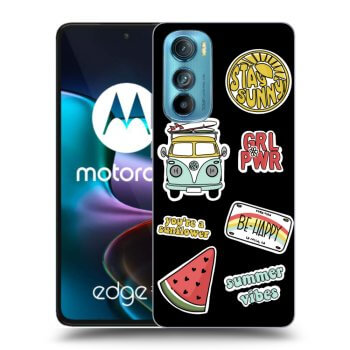 Picasee silikonový černý obal pro Motorola Edge 30 - Summer