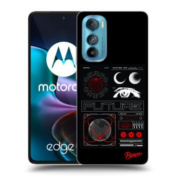 Picasee silikonový černý obal pro Motorola Edge 30 - WAVES
