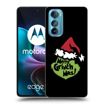 Picasee silikonový černý obal pro Motorola Edge 30 - Grinch 2