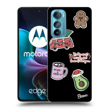 Obal pro Motorola Edge 30 - Christmas Stickers