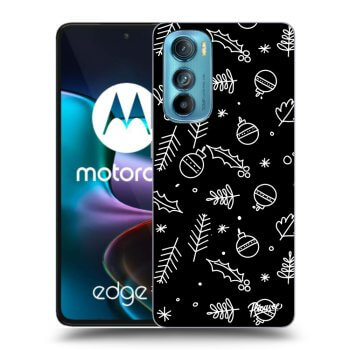 Picasee silikonový černý obal pro Motorola Edge 30 - Mistletoe