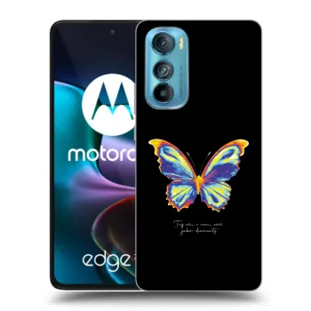 Picasee silikonový průhledný obal pro Motorola Edge 30 - Diamanty Black