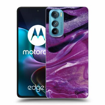 Obal pro Motorola Edge 30 - Purple glitter