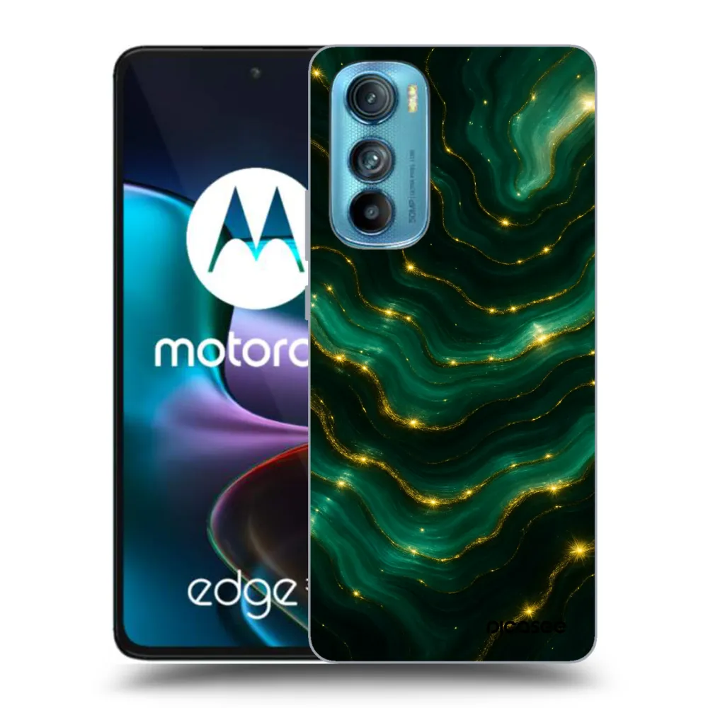 Picasee silikonový průhledný obal pro Motorola Edge 30 - Emerald