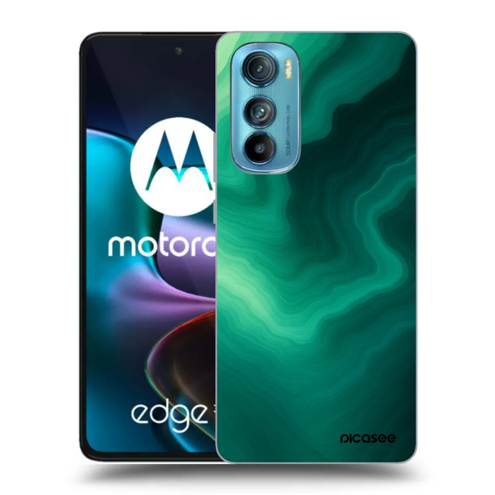 Picasee silikonový průhledný obal pro Motorola Edge 30 - Malachite