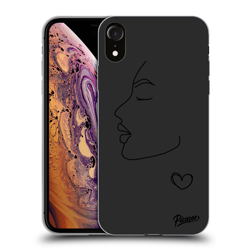 Picasee silikonový černý obal pro Apple iPhone XR - Couple girl