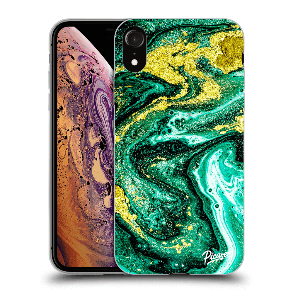 Picasee ULTIMATE CASE pro Apple iPhone XR - Green Gold