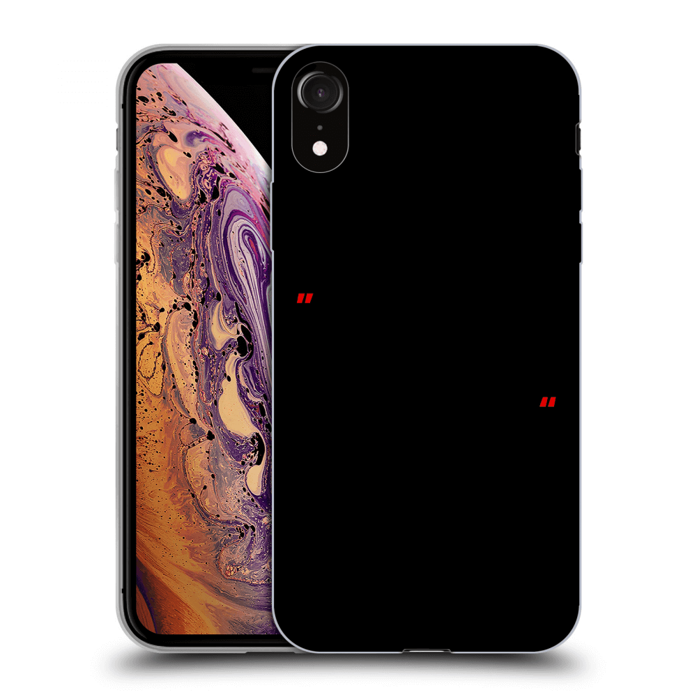 Picasee silikonový černý obal pro Apple iPhone XR - Správná láska