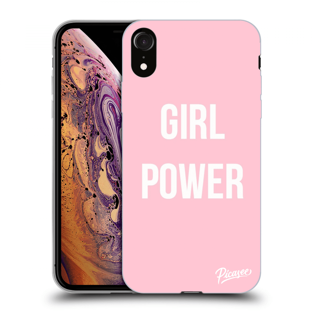 Picasee silikonový černý obal pro Apple iPhone XR - Girl power