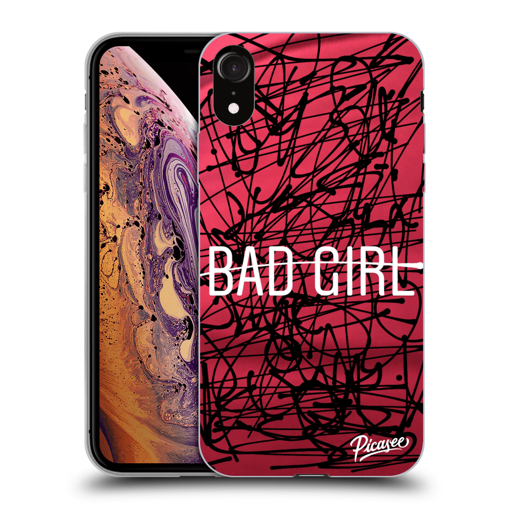 Picasee silikonový průhledný obal pro Apple iPhone XR - Bad girl