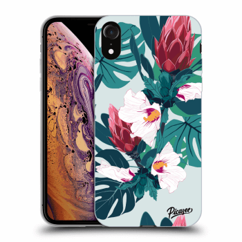 Picasee silikonový černý obal pro Apple iPhone XR - Rhododendron