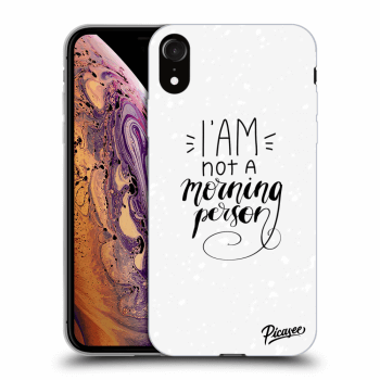 Picasee silikonový průhledný obal pro Apple iPhone XR - I am not a morning person