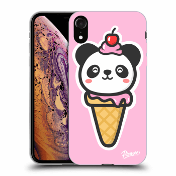 Picasee silikonový černý obal pro Apple iPhone XR - Ice Cream Panda