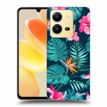 Obal pro Vivo X80 Lite - Pink Monstera