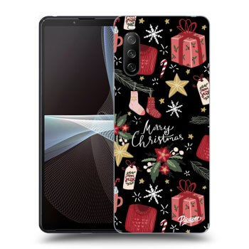 Picasee silikonový černý obal pro Sony Xperia 10 III - Christmas
