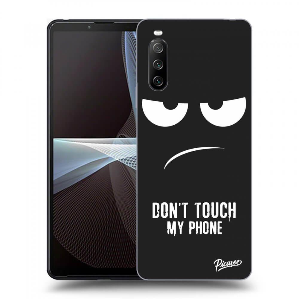 Picasee silikonový černý obal pro Sony Xperia 10 III - Don't Touch My Phone