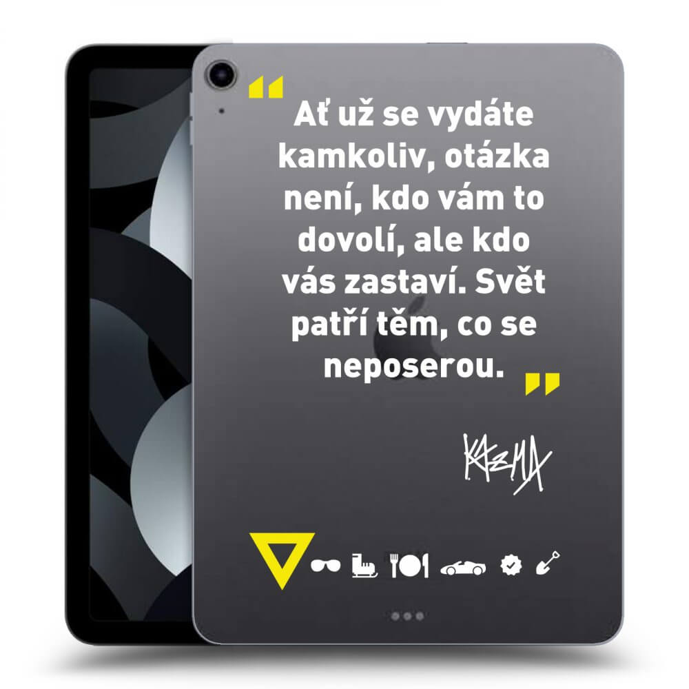 Picasee silikonový průhledný obal pro Apple iPad Pro 11" 2019 (1.gen.) - Kazma - SVĚT PATŘÍ TĚM, CO SE NEPOSEROU