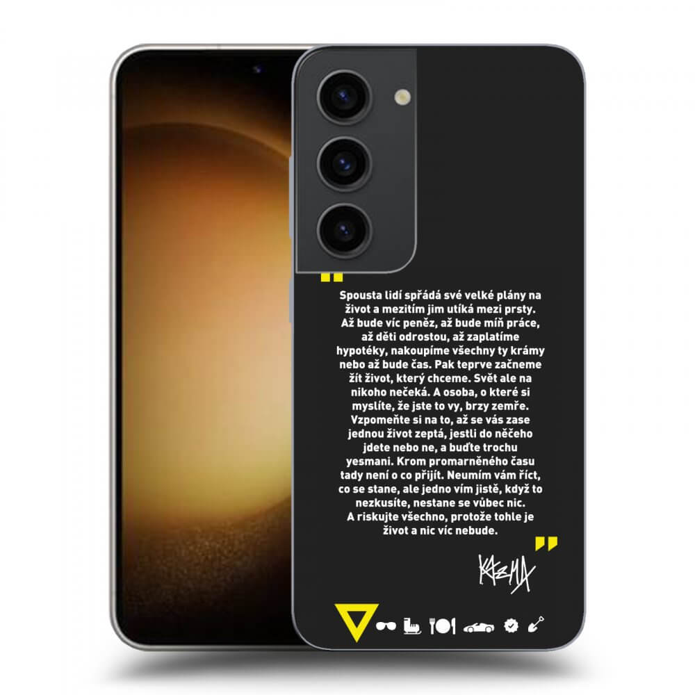 Picasee silikonový černý obal pro Samsung Galaxy S23 5G - Kazma - BUĎTE TROCHU YESMANI
