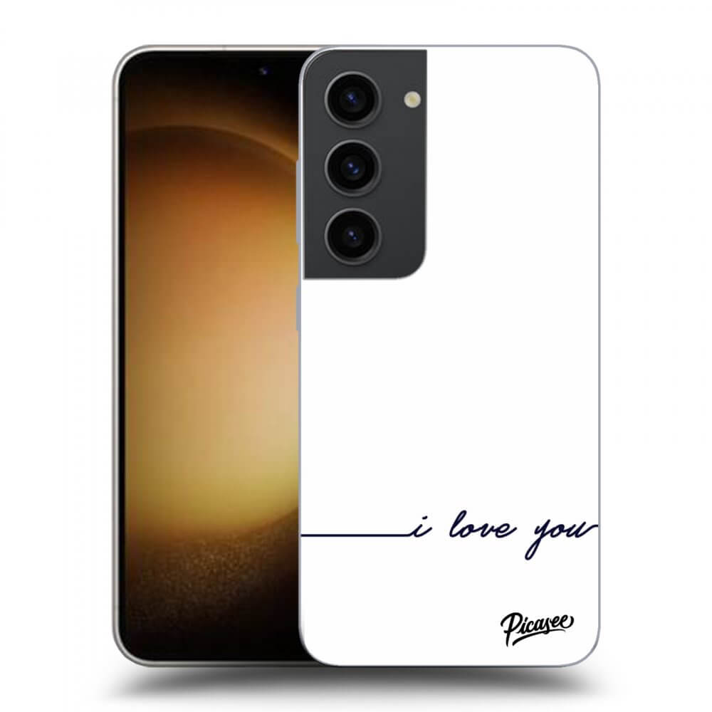 Picasee silikonový průhledný obal pro Samsung Galaxy S23 5G - I love you