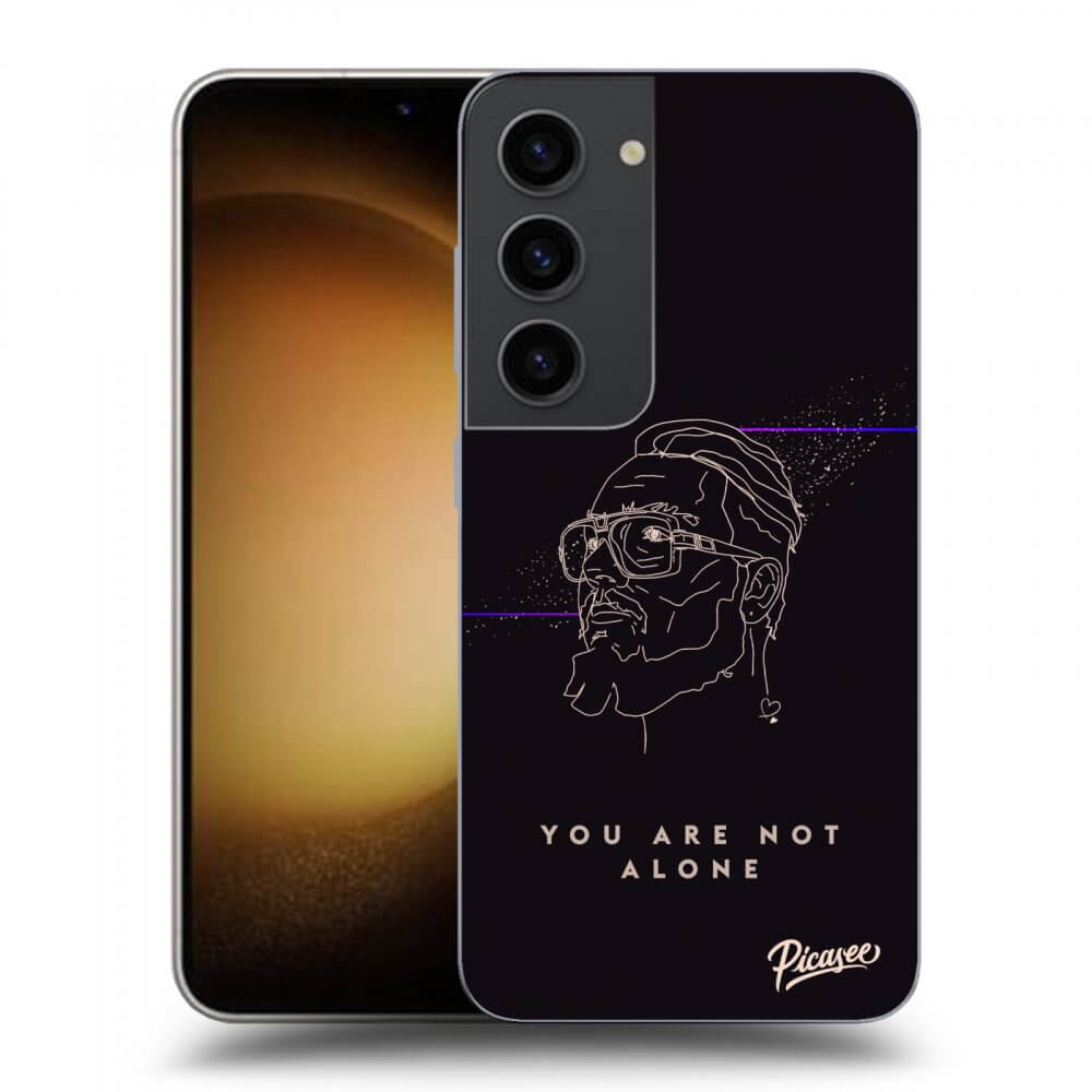 Picasee silikonový černý obal pro Samsung Galaxy S23 5G - You are not alone