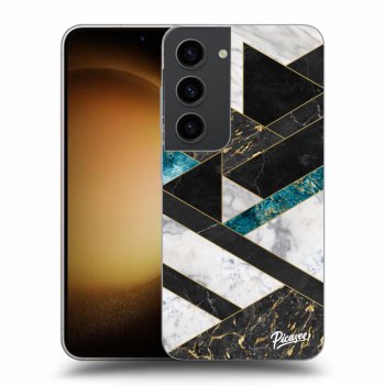 Picasee silikonový černý obal pro Samsung Galaxy S23 5G - Dark geometry