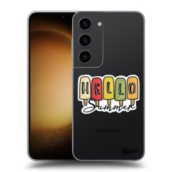 Picasee silikonový průhledný obal pro Samsung Galaxy S23 5G - Ice Cream