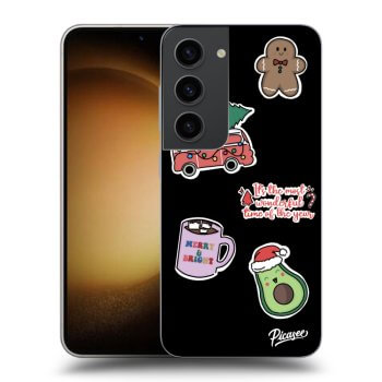 Obal pro Samsung Galaxy S23 5G - Christmas Stickers