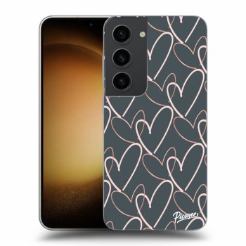 Picasee silikonový černý obal pro Samsung Galaxy S23 5G - Lots of love